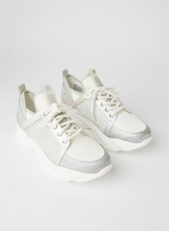 Admirer Mesh Panel Sneakers Silver