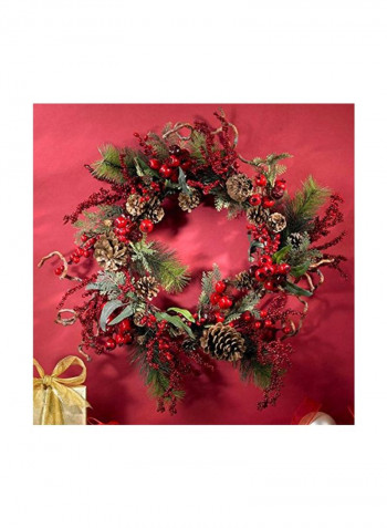 Decorative Berry Wreath Red/Green 24inch