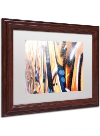 Graffiti Wooden Framed Wall Art Multicolour 11 x 14inch