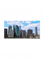Lower Manhattan Canvas Wall Art Multicolour 10 x 19inch