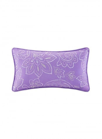 3-Piece Riley Comforter Set Polyester Purple/White Twin