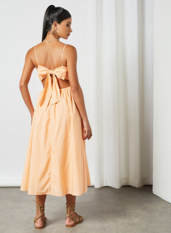Jada Cut-Out Back Dress Peach