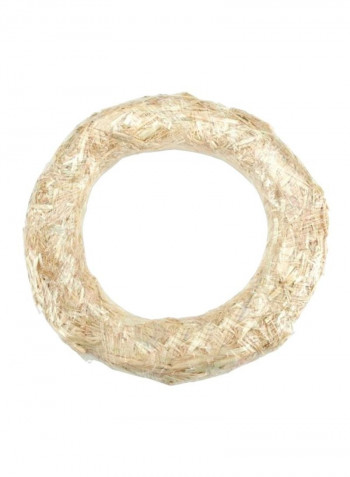 Natural Straw Wreath Beige 2.7x24.1x24.1inch