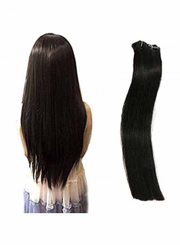 Clip In Real Human Hair Extension Black