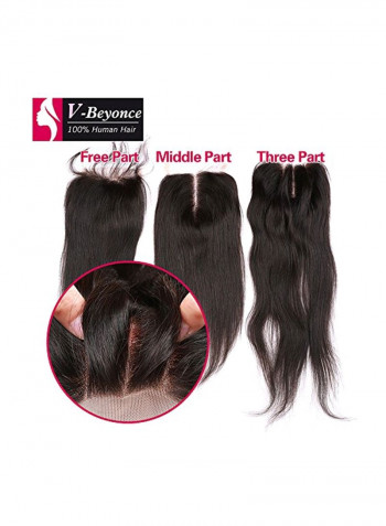 Lace Closure Brazilian Virgin Hair Human Hair Extension Natural Colour 16inch