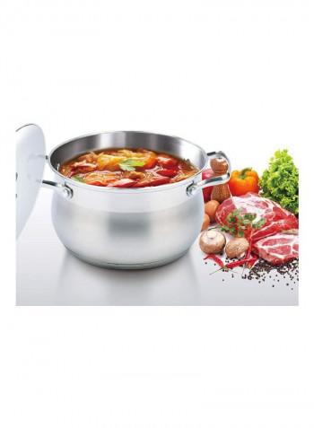 12-Piece Stainless Steel Cookware Set Silver/Clear