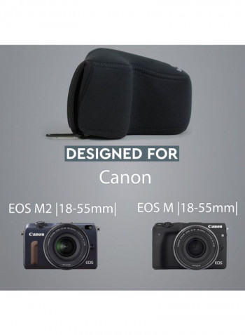 Protective Camera Case With Carabiner For Canon EOS M/EOS M2 Black