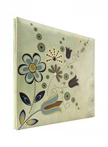 Folk Floral Scrapbook Album Green/Blue/Black