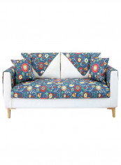 Flower Pattern Anti-Slip Sofa Slipcover Multicolour