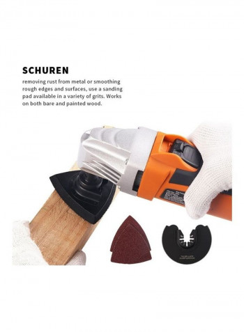 Multifunctional Electric Trimmer Cutter Set Orange/Silver/Black
