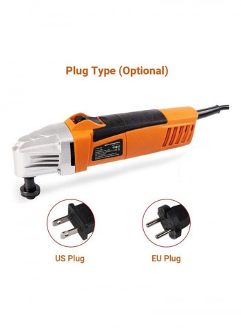 Multifunctional Electric Trimmer Cutter Set Orange/Silver/Black