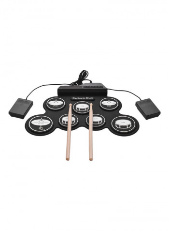 Portable Electronic Drum Digital USB 7 Pads Roll Up Drum Set