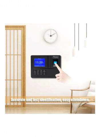 Biometric Fingerprint Time Attendance Machine Black/Blue