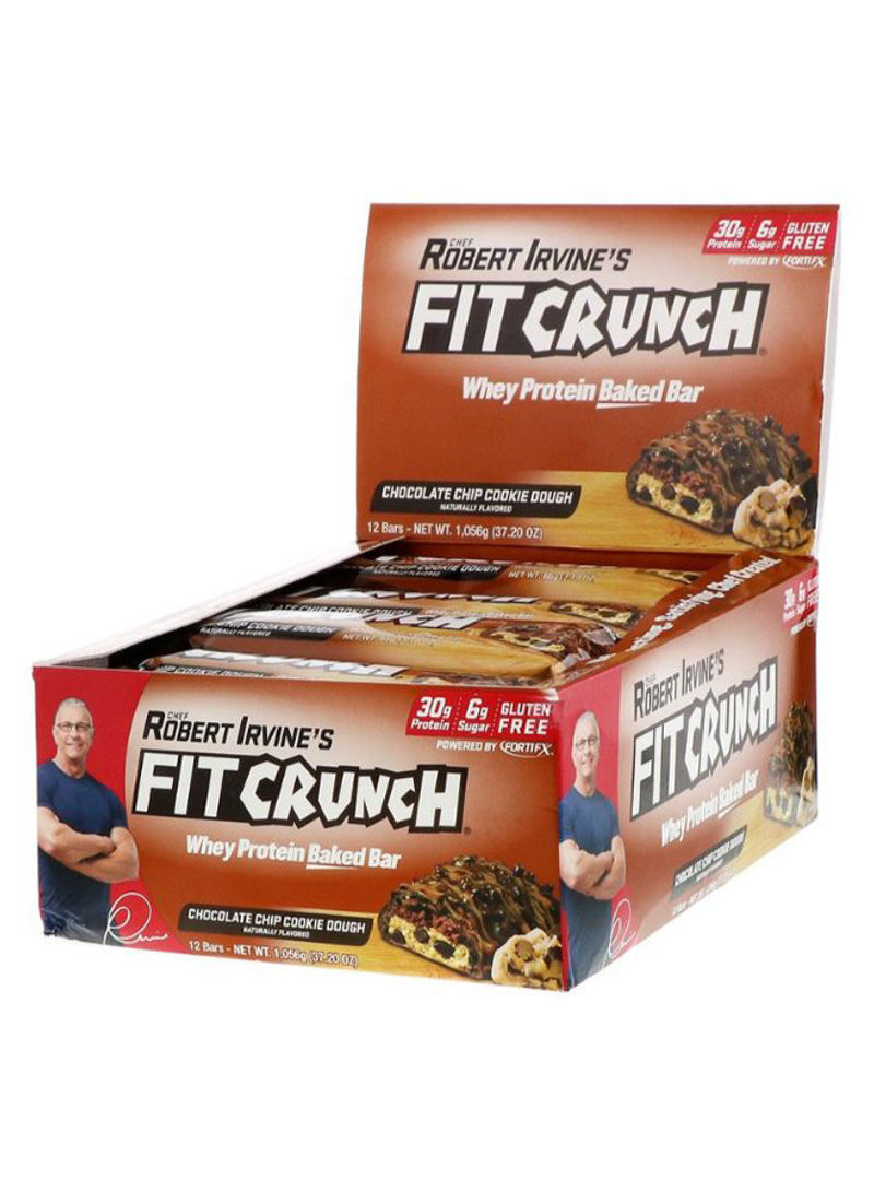 Pack Of 12 Whey Protein Chocolate Chip Cookie Dough Baked Bar