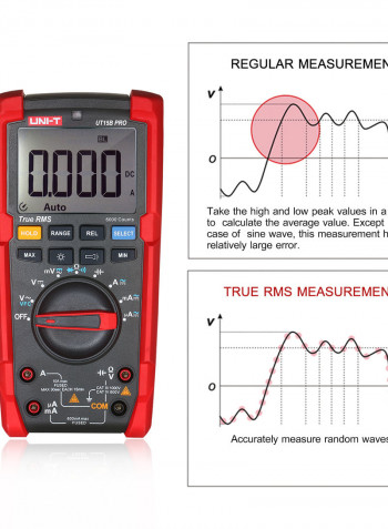 UNI-T True RMS Digital Multimeter Red 24.5 x 7 x 18cm