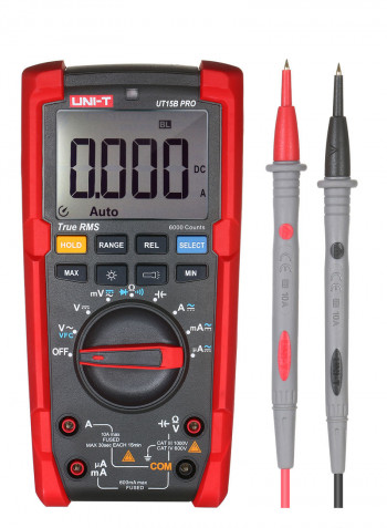 UNI-T True RMS Digital Multimeter Red 24.5 x 7 x 18cm