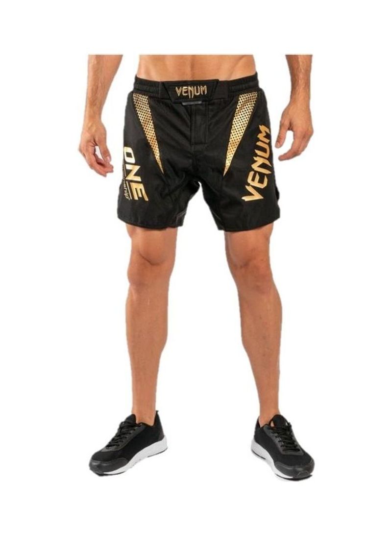 X One FC Fight Shorts - Black/Gold Largecm