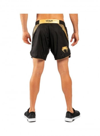 X One FC Fight Shorts - Black/Gold Largecm