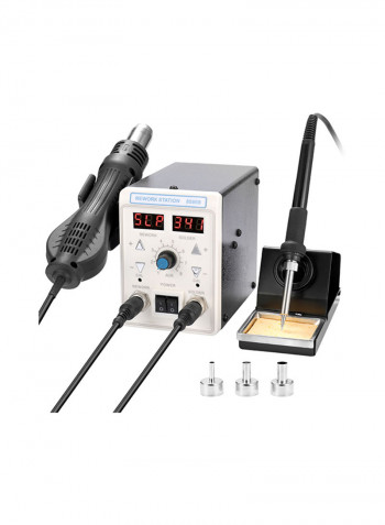 2 In 1 Multifunctional Rework Soldering Station Welding Set Black/Grey 155X130X95millimeter
