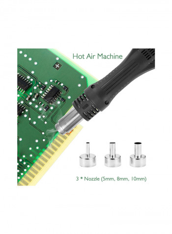 2 In 1 Multifunctional Rework Soldering Station Welding Set Black/Grey 155X130X95millimeter