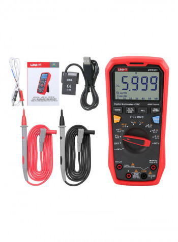 Digital Intelligent Portable Multimeter Testing Tool Red 25x7x17cm