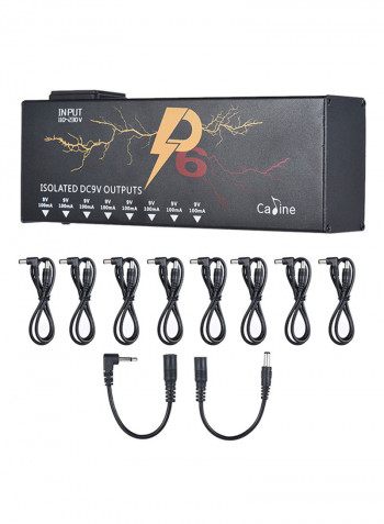 Caline P6 8 Isolated DC 9V Output Guitar Effect Power Supply Station With Short Circuit Protection - I2984EU, EU Plug