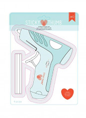 Sticky Thumb Cordless Hot Glue Gun With Three Sticks Green/White