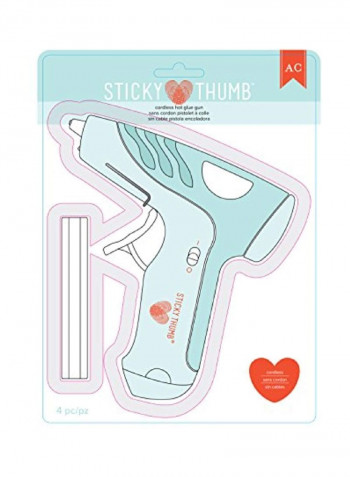 Sticky Thumb Cordless Hot Glue Gun With Three Sticks Green/White