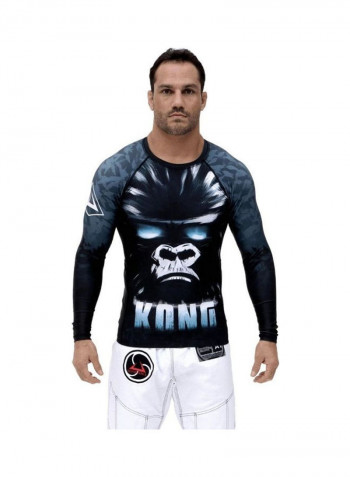 Rash Guard Kong T-Shirt Black/Grey/Blue
