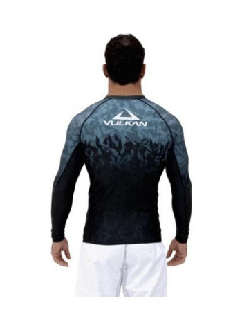 Rash Guard Kong T-Shirt Black/Grey/Blue