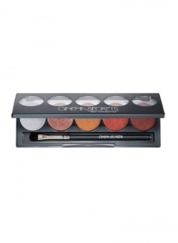 5-In-1 Pro Eyeshadow Palette Red/Gold/Brown
