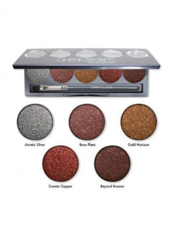 5-In-1 Pro Eyeshadow Palette Red/Gold/Brown