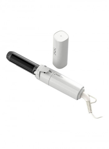 2-In-1 Hair Curler And Straightener White/Black
