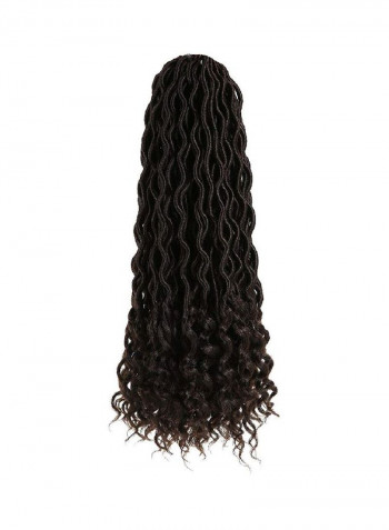 6-Piece Wavy Faux Locs Braiding Hair Extension Set Black 20inch