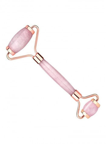 Jade Facial Roller Pink/Gold