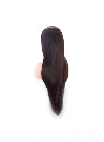 Silky Straight Lace Front Hair Wig Brown 22inch