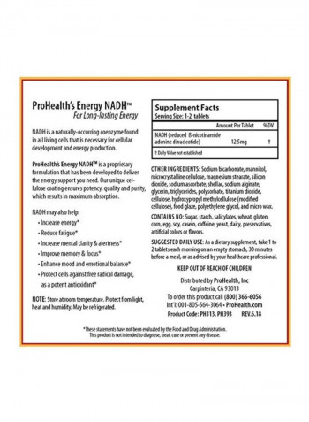 Energy NADH Dietary Supplement - 30 Tablets