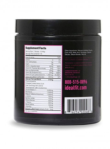 Ideallean Pre-Workout Supplement Powder - Cherry Limeade