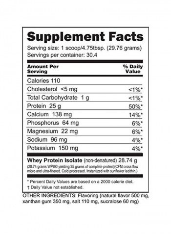 100% Whey Protein Isolate Powder