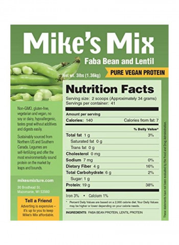 Faba Bean and Lentil Protein Powder