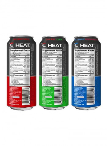 Pack Of 12 Heat Carbonated Pre-Workout