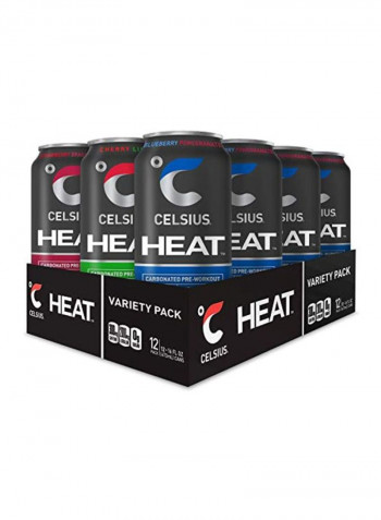 Pack Of 12 Heat Carbonated Pre-Workout
