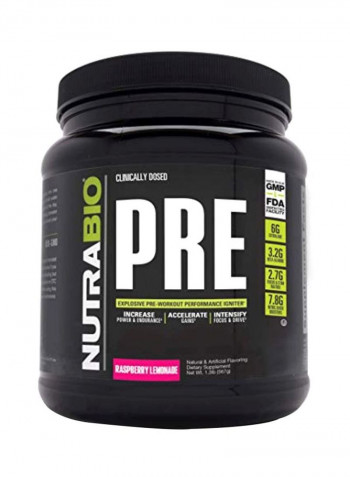 Pre Workout Dietary Supplement - Raspberry Lemonade