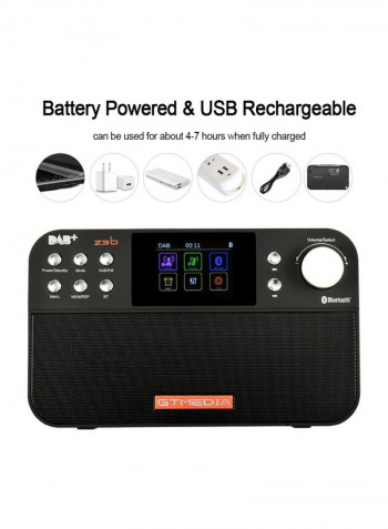 Portable DAB Radio DV2010 Black