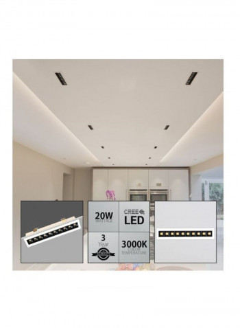 10-Head LED Downlight White 5.55x6x29.5centimeter