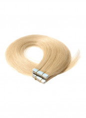 20-Piece Tape In Virgin Human Hair Extension Bleach Blonde 16inch