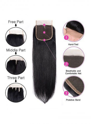 Brazilian Virgin Human Hair Extension Black 18inch