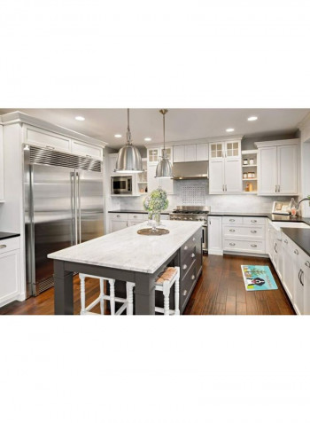 Christmas Tree And Bernese Mountain Dog Kitchen/Bath Mat Multicolour 11 x 14inch