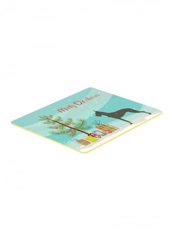 Great Dane Merry Christmas Tree Kitchen/Bath Mat Multicolour 11 x 14inch