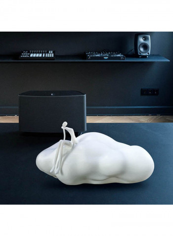 Man On The Cloud 3D Printed Sculpture White 190g